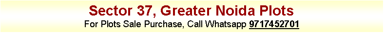 Text Box: Sector 37, Greater Noida PlotsFor Plots Sale Purchase, Call Whatsapp 9717452701